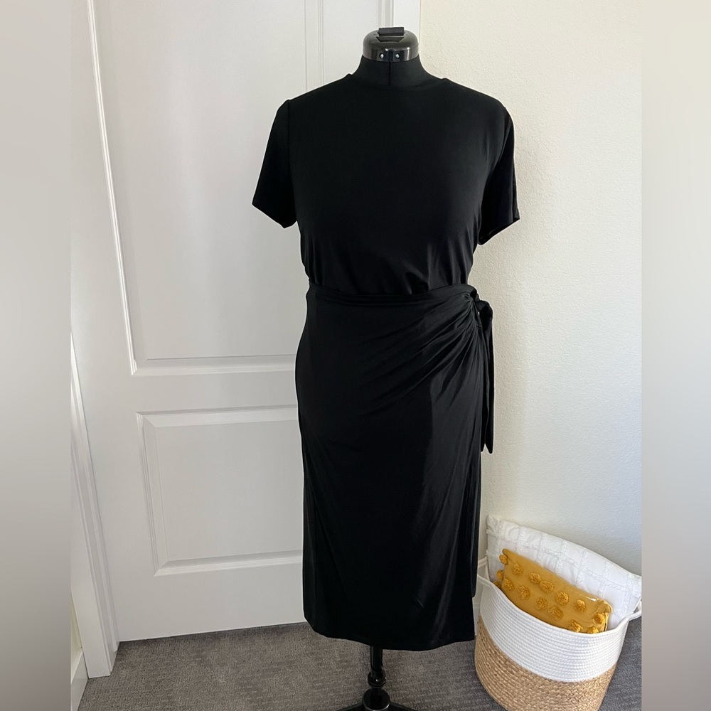 A New Day, midi length wrap dress.
